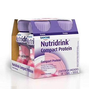 Nutridrink Compact Protein Sabor Morango 125mL com 4 Unidades