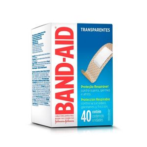 Curativos Band-Aid Transparente com 40 Unidades