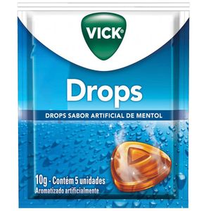 Pastilha Vick Drops Mentol 5 Unidades