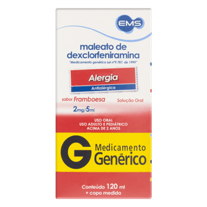 Maleato de Dexclorfeniramina 0,4mg/ml - 1 Solução Oral