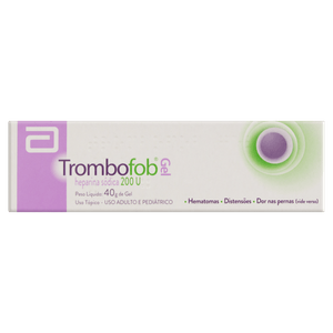 Trombofob Gel 200UI/G Gel dermatológico - Bisnaga com 40 g