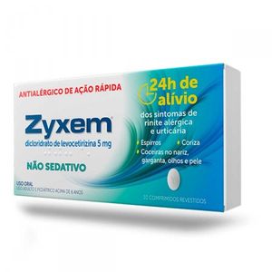 Zyxem 5MG Comprimido revestido - Caixa com 10 Comprimidos