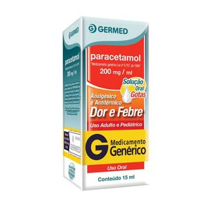 Paracetamol 200MG/ML Solução oral (gotas)   Frasco com 15 mL