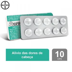 Aspirina 500MG Comprimido simples - Blíster com 10 Comprimidos