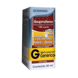 Ibuprofeno 100MG/ML Suspensão oral (gotas) - Frasco com 20 mL