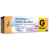 Nistatina + Óxido de Zinco 100000UI/G + 200MG/G Pomada dermatológica - Bisnaga com 60 g