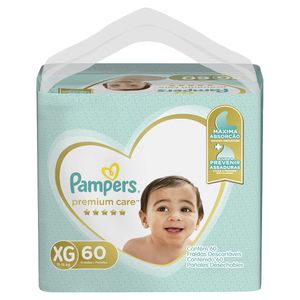 Fralda Pampers Premium Care XG 60 unidades