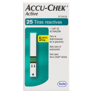 Tiras Medidoras de Glicose Accu-Chek Active 25 unidades