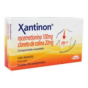 Xantinon 100mg + 20mg Comprimido revestido - Caixa com 30 Comprimidos