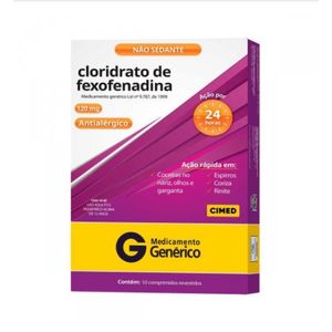 Cloridrato de Fexofenadina 120MG Comprimido revestido - Caixa com 10 Comprimidos