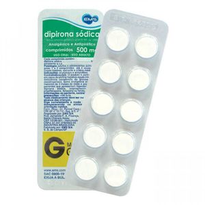 Dipirona Sódica 500MG Comprimido simples - Blíster com 10 Comprimidos