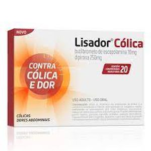 Lisador Cólica 10mg + 250mg Comprimido Revestido - Caixa com 20 Comprimidos