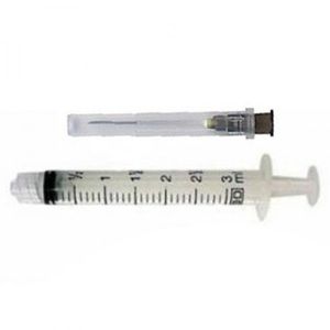 Seringa com agulha para insulina 3mL 25 x 7mm 1 Unidade Solomed