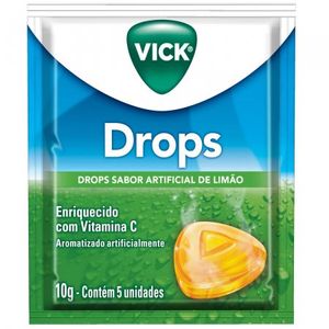 Vick Drops Sabor Limão 5 Pastilhas de 2G