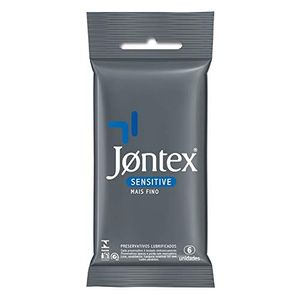 Preservativo Jontex Lubrificado Sensitive, 6 Unidades
