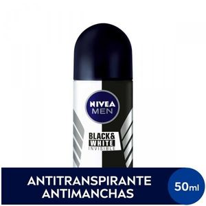 Desodorante Masculino Nivea Men Invisible For Black & White Clear, Roll-On, 1 Unidade com 50mL