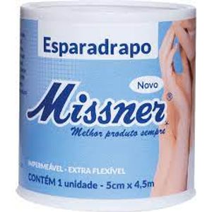 Esparadrapo Missner Impermeavel Branco 1 Unidade Com 5cm X 4 5m