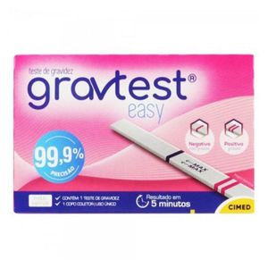 Teste de Gravidez Grav Test Easy 1 Teste + Copo Coletor