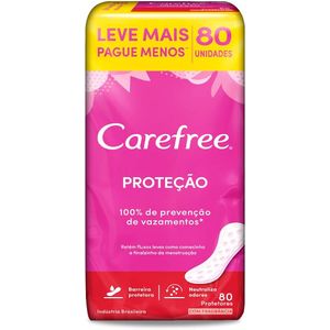 Protetor Diário Carefree Proteção com Perfume 80 unidades