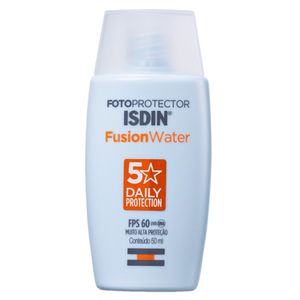 Protetor Solar Facial FPS60 Isdin Fotoprotector Fusion Water 5 Stars Oil Control 50mL
