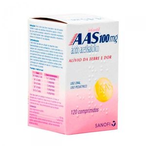 AAS Infantil 100mg Comprimido   Caixa com 120 Comprimidos