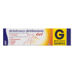 Diclofenaco Dietilamônio 10MG/G Gel dermatológico - Bisnaga com 60 g