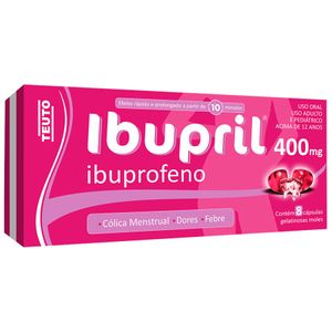 Ibupril 400MG Cápsula Mole - Caixa com 8 Cápsulas