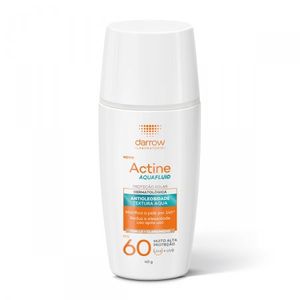 Protetor Solar Facial FPS60 Darrow Actine Aquafluid com Cor Tom Claro/Médio 40g