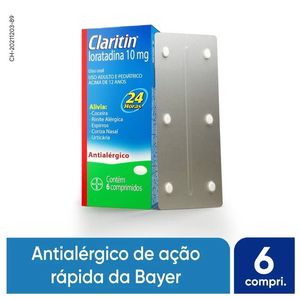 Claritin 10mg - Caixa com 6 Comprimidos