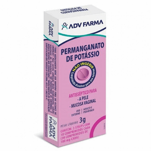 Permanganato de Potássio 100mg - Caixa com 30 Comprimidos