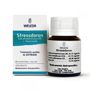 Stressdoron 61.72mg + 61.72mg + 49.38mg + 12.34mg - Caixa com 80 Comprimidos