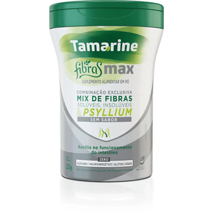 Tamarine Fibras Max Mix de Fibras Solúveis, Insolúveis e Psyllium Sem Sabor em Pó 225g