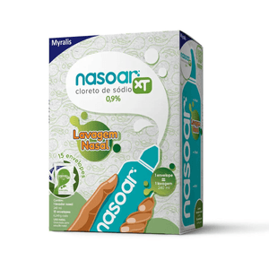 Nasoar XT 0.9% Refil 15 Envelopes + Frasco Lavador Nasal 240mL