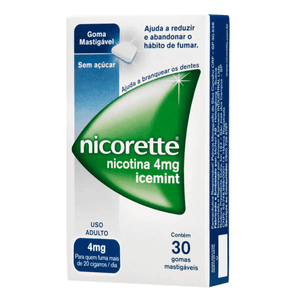 Nicorette 4MG Goma   Caixa com 30 Gomas