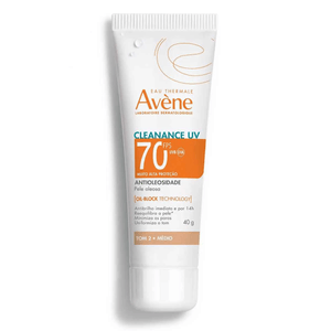 Protetor Solar Facial FPS70 Cleanance UV Avène Antioleosidade Cor Média com 40g