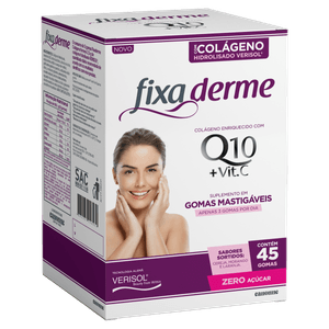 Fixa Derme Q10 + Vitamina C com 45 Gomas Mastigáveis