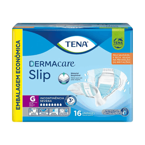 Fralda Geriátrica DermaCare Slip Tena Tamanho G 16 Unidades