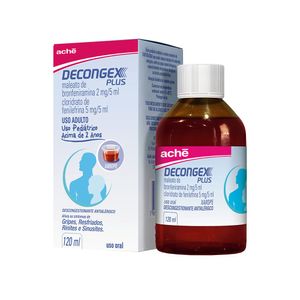 Decongex Plus 0.4 + 1mg/ml Xarope   Frasco com 120mL