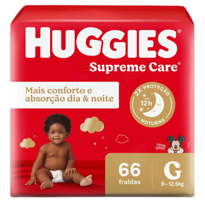 Fraldas Huggies Supreme Care Disney Baby G 66 Unidades