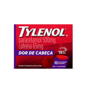 Tylenol DC 500mg + 65mg - Caixa com 10 Comprimidos