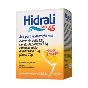 Hidrali Sais Sabor Laranja 4 Envelopes  -