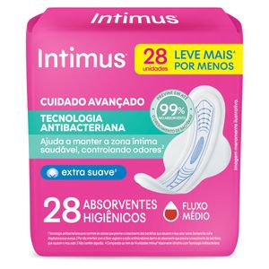 Absorvente Intimus Tecnologia Antibacteriana com Abas 28 unidades
