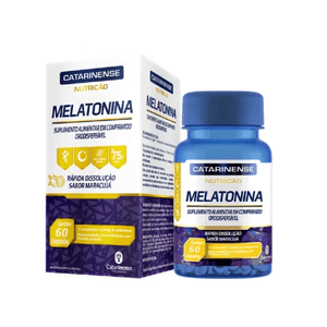 Melatonina 0,21mg Sabor Maracujá Catarinense - Caixa com 60 Comprimidos