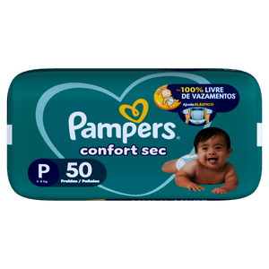 Fralda Pampers Confort Sec P 50 Unidades
