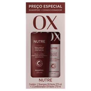 Kit OX Nutre Shampoo 375mL + Condicionador 170mL